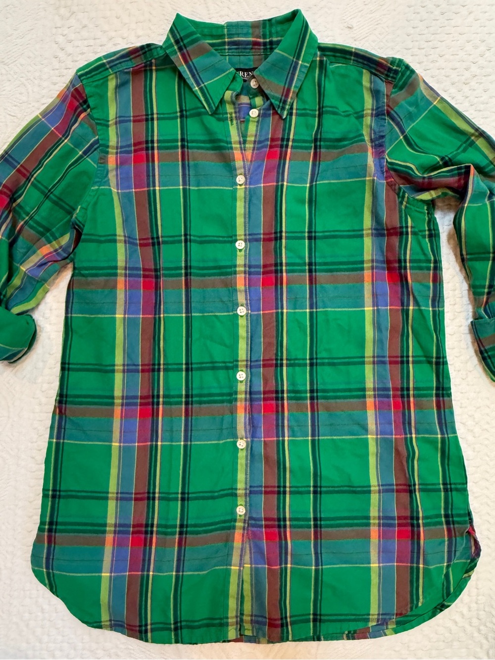 Polo Ralph Lauren Green Plaid Long Sleeve Button Down Shirt Women’s Size Small S - Picture 4 of 7